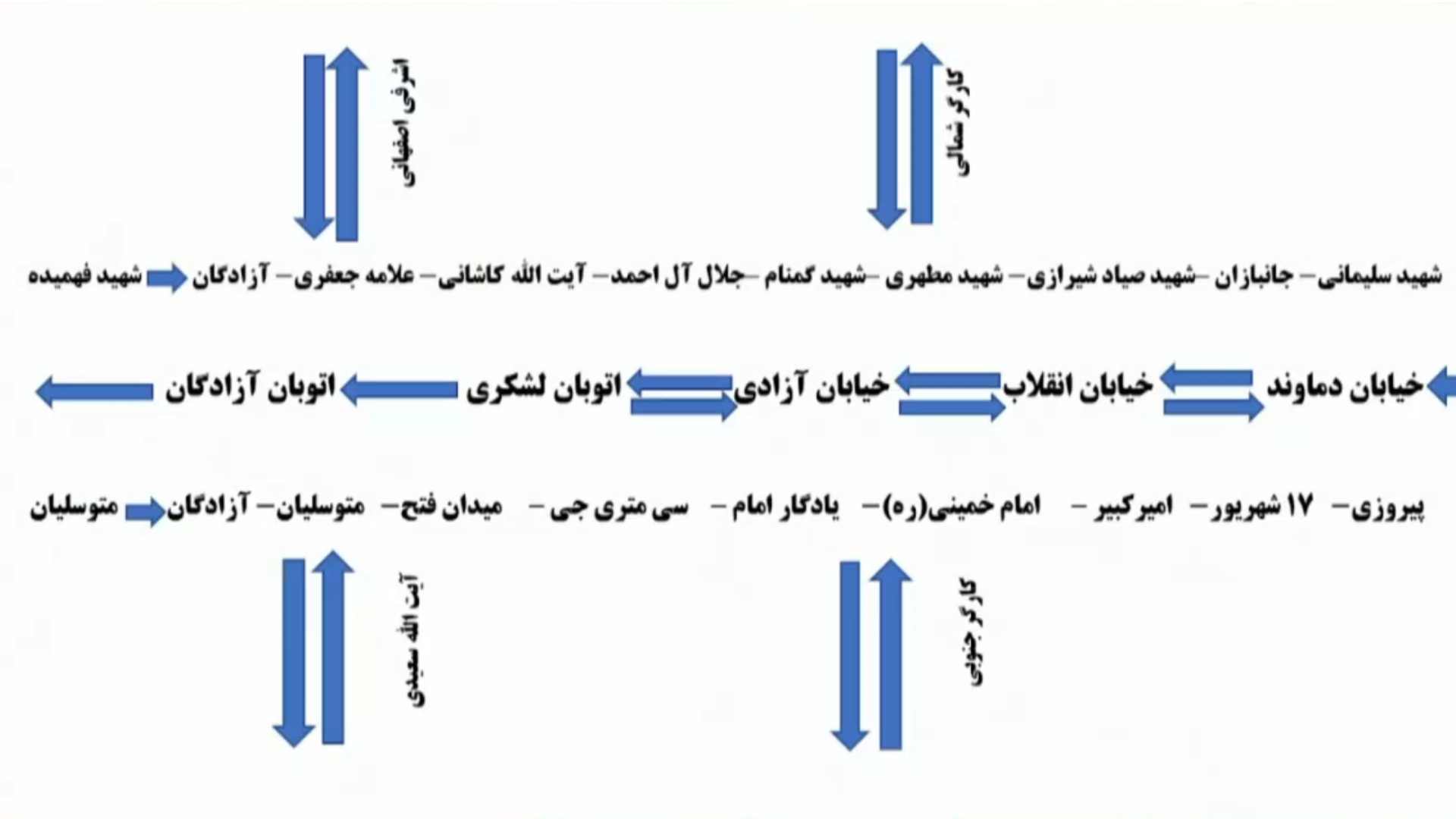 مسیر تشییع رهبر انقلاب در مراسم بدرقه آقای ایران